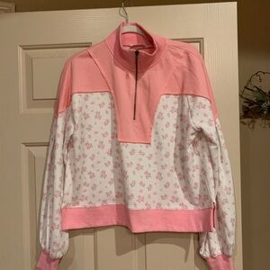 Rareraw Pink Floral Women's Sweatshirt